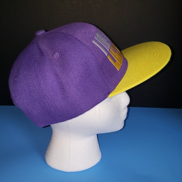 Los Angeles Lakers Impact Merchandise Snapback Hat Cap Purple Yellow White NBA - Picture 6 of 9